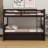 Full Over Full Rubber Wood Bunk Bed – Twin-Size Trundle, Ladder, Guardrails & Convertible To 2 Full Beds-1791343149