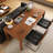 Brown Rectangular Solid Wood with 2 drawers desk-1857456629