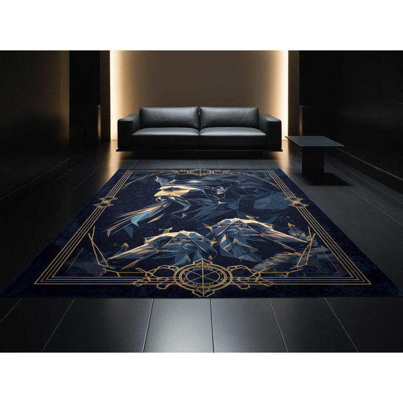 Tapis gris moelleux doux à motif géométrique Marvine Hades, 5 x 8