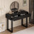 Vanity Desk with Mirror and Lights, Small Makeup Vanity with 2 Drawers, Modern Vanity Organizer with 3 Color Lights-588383895