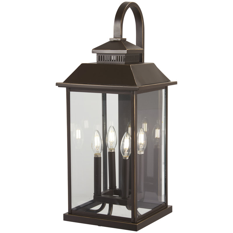 Lanterne murale d'extérieur 4 lumières Menahan, H 19,75 po x l 10,5 po x P 11,5 po