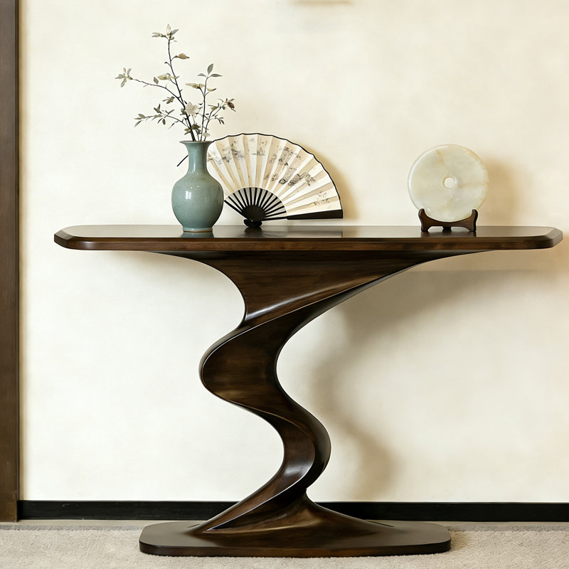 Nouvelle console en bois massif de style chinois, H 33,8 po x l 55 po x P 15,7 po