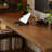 Nut-brown Rectangular Solid Wood with desk-1226342234