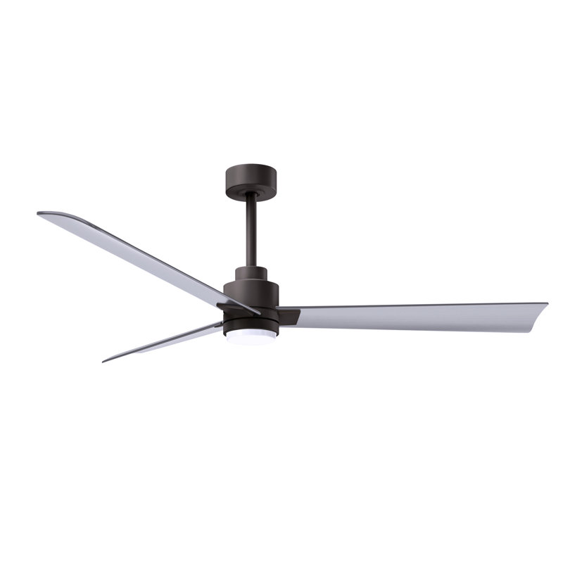 Ventilateur de plafond Alessandra, Nickel brossé, Bronze texturé, 56"