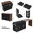 102.3" Kitchen Island with Extendable Dining Table, Kitchen Rolling Island Cart with Trash Storage Cabinet, 3-Tier Pull-Out Spice Rack-126487132