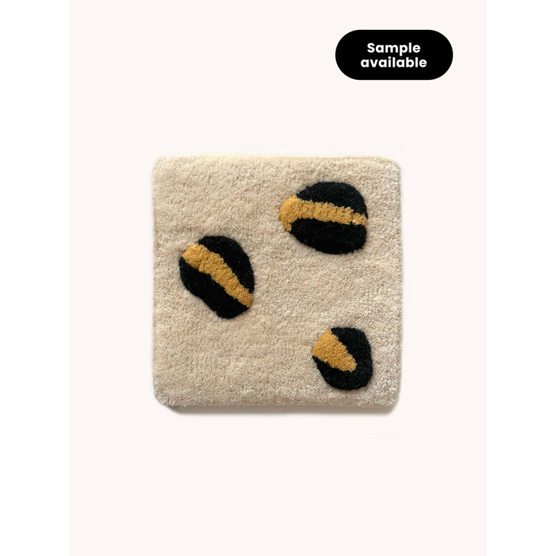 Rug Leopard, Round 3'11.24" x 3'11.24"