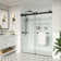 Opal Mirage MCOCOD 56-61" W x 76" H Double Sliding Frameless Smooth Sliding Shower Door with 3/8"(10mm)Clear Glass