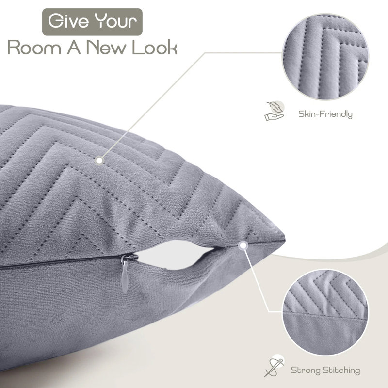 Square Throw Cushion Pad, Grey