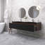 Meuble-lavabo moderne à rayures avec lavabo double-1209883059