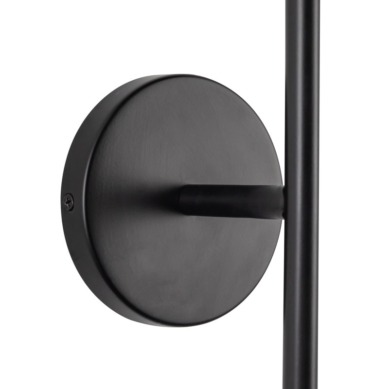 Elixir 10-In Wall Sconce, Black, 16.13" H x 6" W x 6.38" D, 7 W