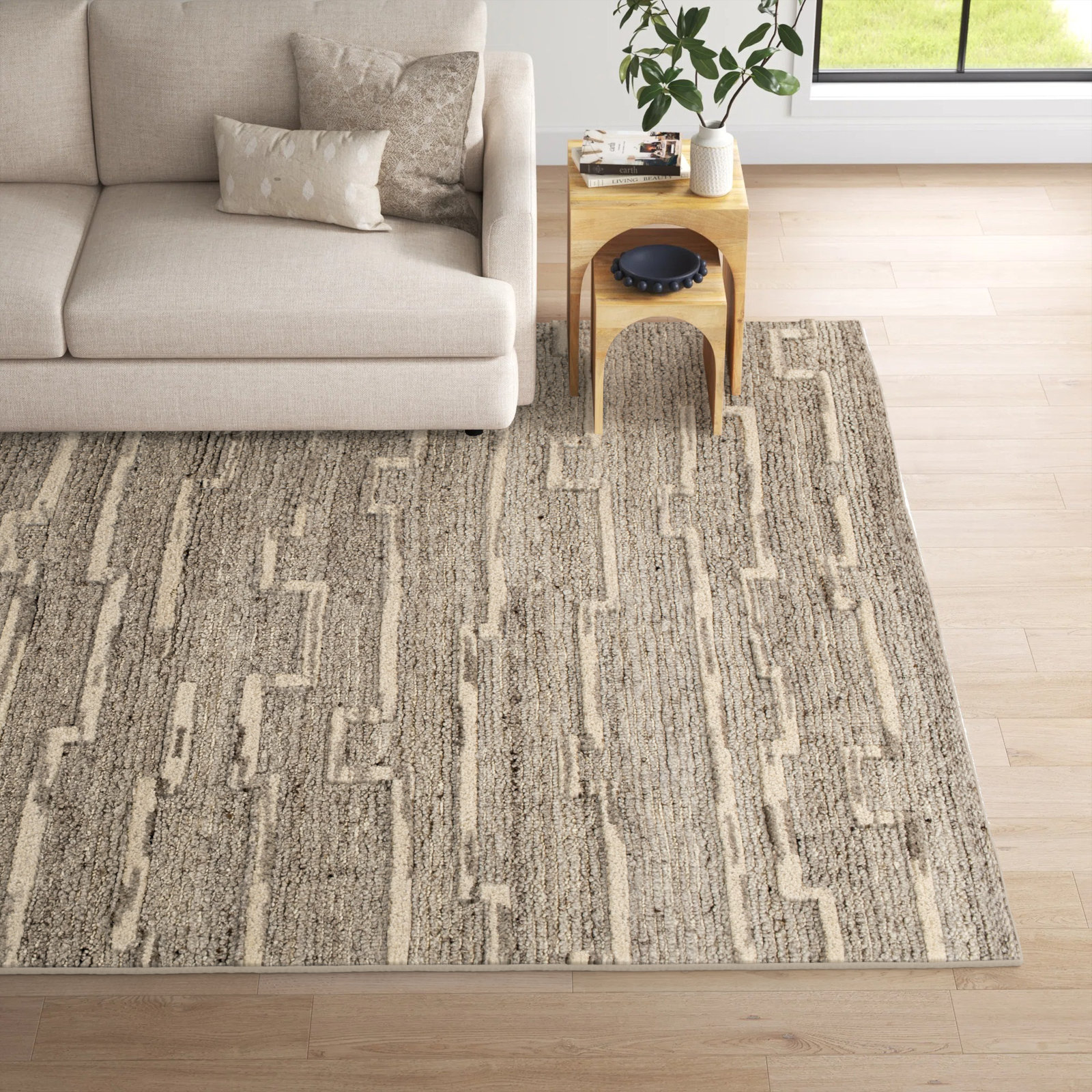 Penina Hand-Woven Abstract Rug, Rectangle 9' x 12'