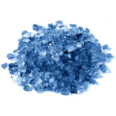 Roches de foyer en verre 10 1/2 lb en verre pour foyer bleu pacifique