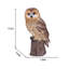  Hibou brun sur une branche | Statue d'oiseau décorative fabriquée à la main pour la maison et le jardin | Polyrésine de qualité supérieure, décor intérieur / extérieur résistant aux intempéries