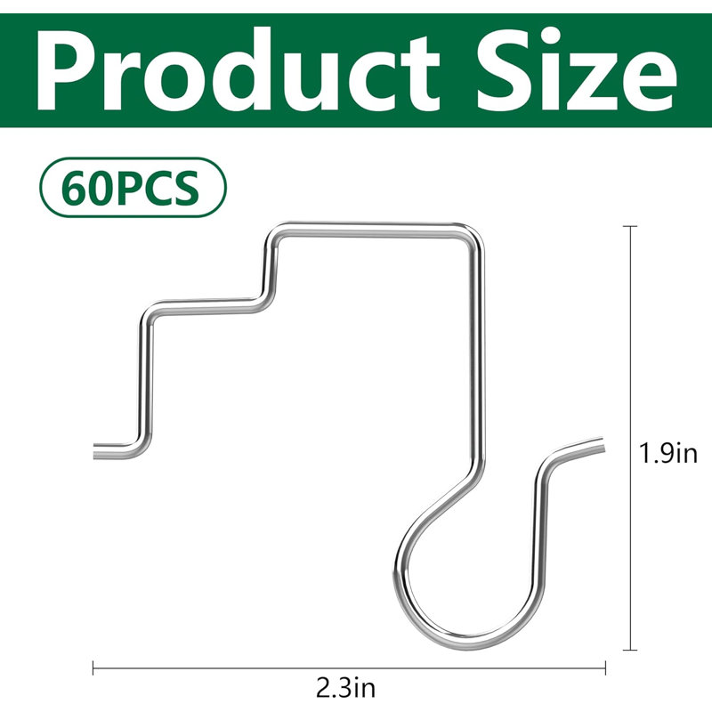 60 Pcs Christmas Gutter Light Hooks