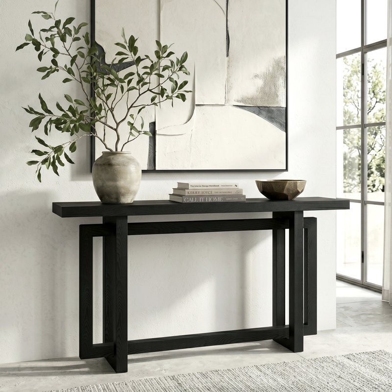 Console Cesily, Grain noir, H 29,5 po x l 55 po x P 10 po