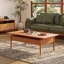 Table basse moderne et simple en bois massif-1689817057