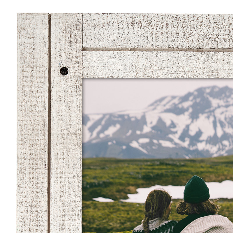 Terrapin Americanflat Hinged 4x6 Triple Picture Frame - 3 Photo Openings - Plexiglass, Aspen White
