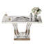 Console à miroir de 43 pouces, table de canapé d'entrée moderne avec pieds courbés incrustés de pierre, table d'entrée de salon, table d'appoint de luxe moderne, table de vestibule de couloir