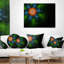 Fleur fractale vert foncé en noir - coussin à imprimé floral-29457100-29457103