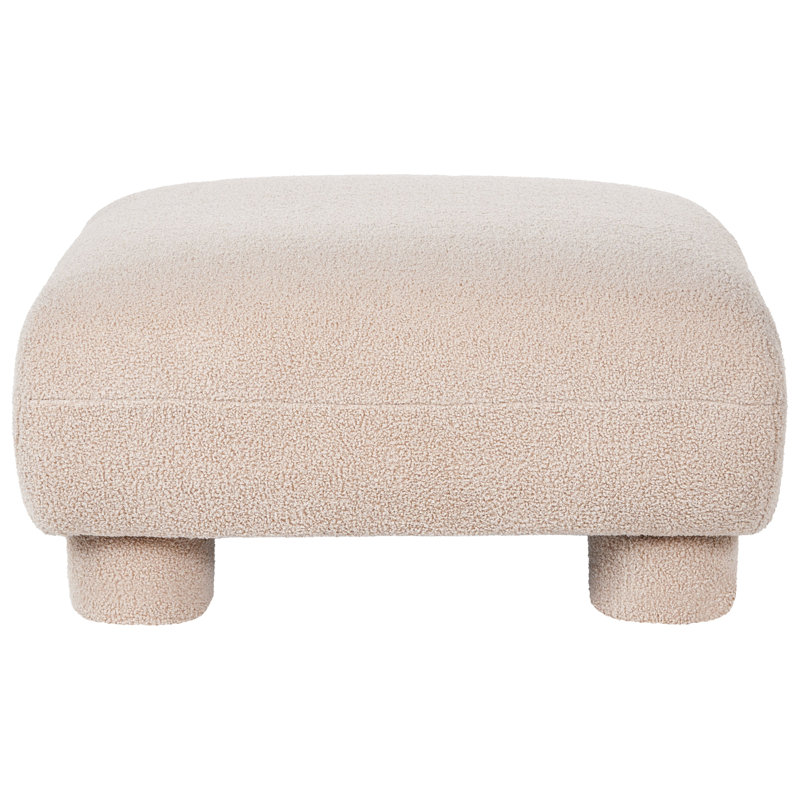 78cm Wide Square Solid Colour Standard Ottoman, Beige, Beige