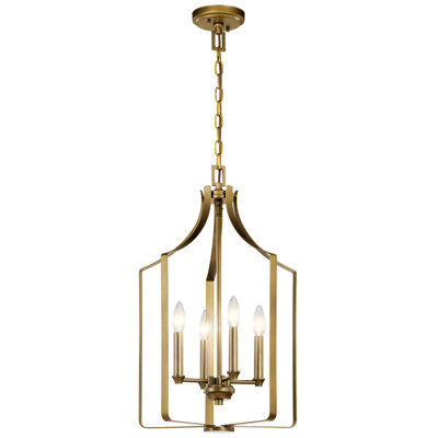 4 - Light Dimmable Geometric Chandelier