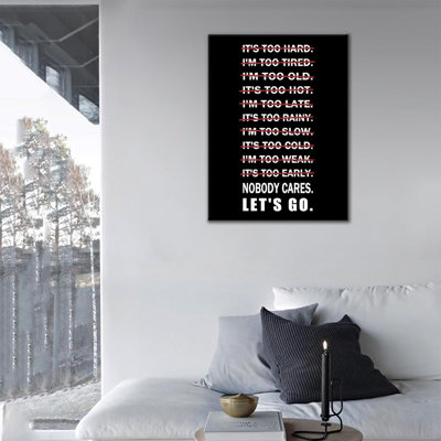 Motivational Wall Art Office Decor For Men Inspirational Picture Quotes Canvas Poster Inspiring Painting Print Artwork For Home Living Room Gym Classroom Stretched And Framed [18''Wx24''h]