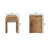 Mini Darcy Oak-ish Nightstand With Curved Edges