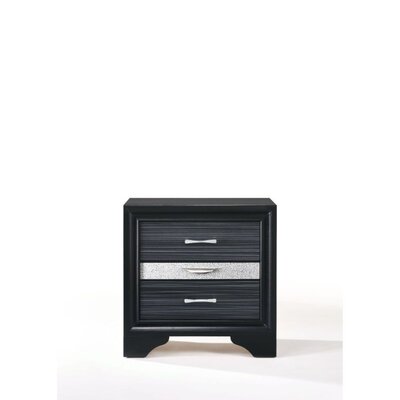 Modern Contemporary Home Bed Room Utility Night Stand Black Finish -  Everly Quinn, 726D648290CB4A0EA174D022C5D00B37