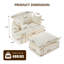 Canapé à compression 1 place 47,24 po en velours côtelé - capacité de 400 lb, coussin de dossier amovible et coussins décoratifs, aucun assemblage requis pour les petits espaces-1836220184