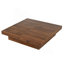 Table basse carrée en placage avec plateau coulissant et rangement en noyer 39,4 po