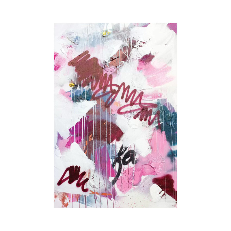 Pink Combustion 1 Piece Wrapped Canvas Painting, 30.48 cm H x 45.72 cm W