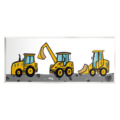 Construction Bulldozers Trio by Lil Rue