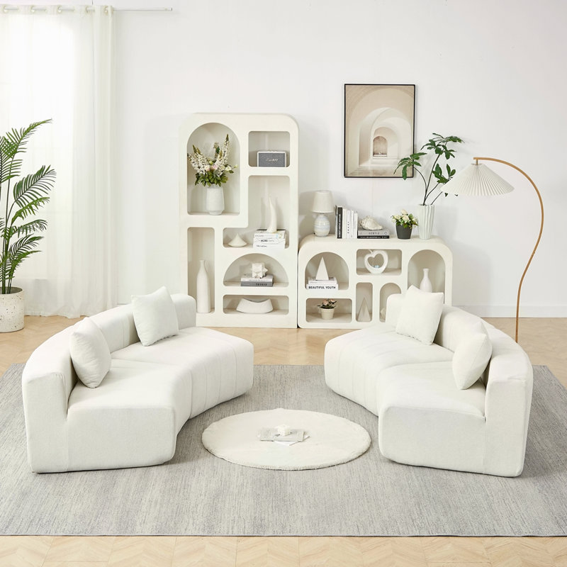 Canapé modulaire courbé Chenille