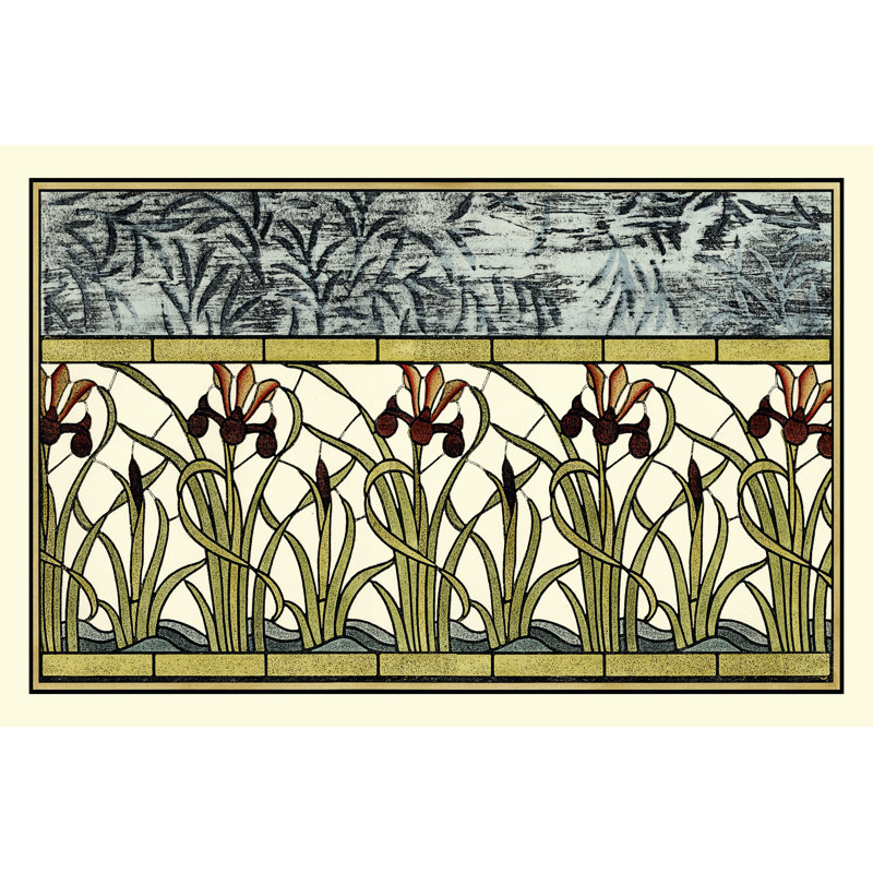 Stained Glass Flowers III by Vision Studio - Wrapped Canvas Print, 51cm H x 76cm W x 3.8cm D