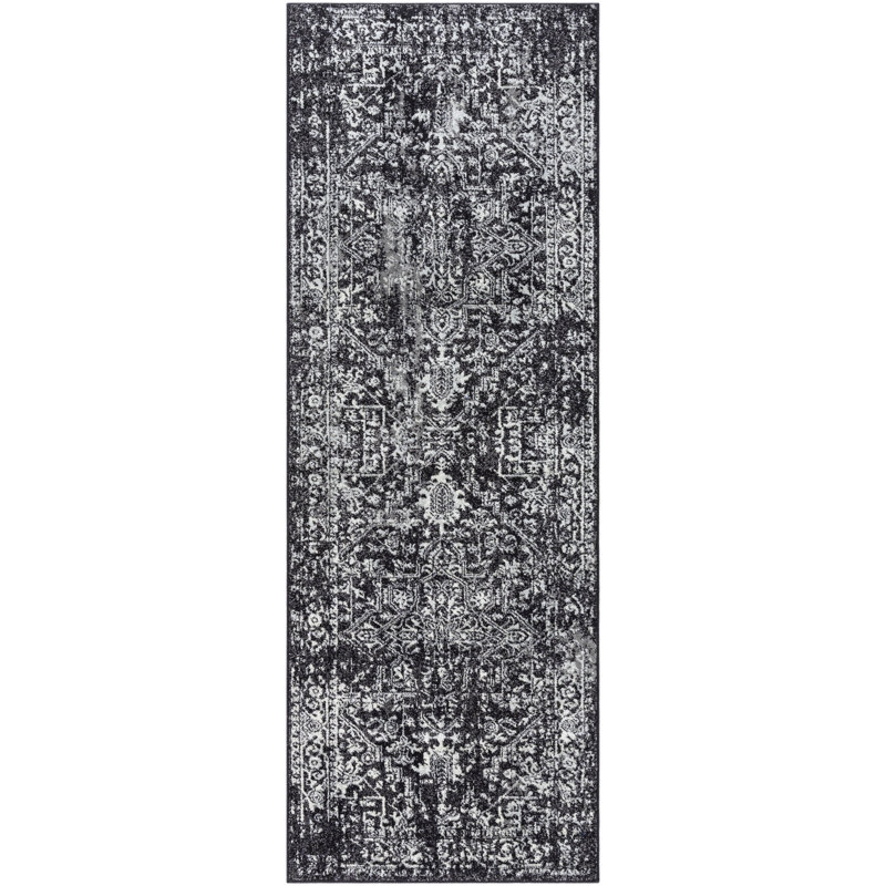 Tapis à motif oriental Adelia, Tapis de couloir 2 pi 7 po x 7 pi 3 po