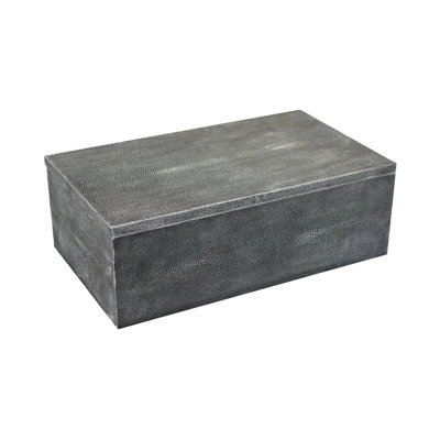 Suzie Decorative Box with Storage and Lid, Silver Textured Resin