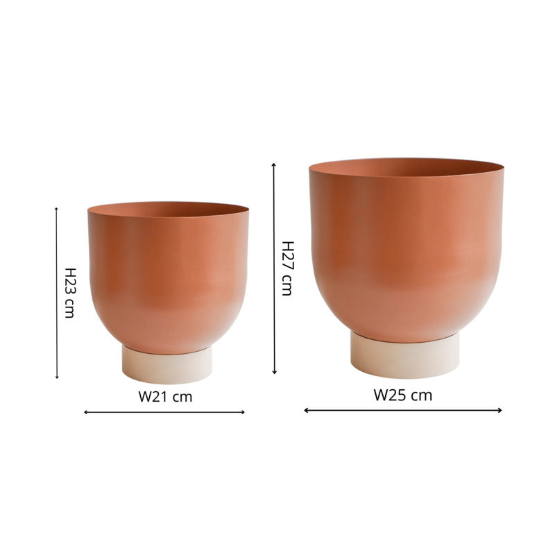 Austin Metal Planter Set, Rubarb