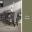 Ensemble de table 5 pièces à hauteur de comptoir avec 4 chaises, ensemble de table à hauteur de comptoir pour 4 avec chaises, ensemble de table à hauteur de comptoir en bois pour la cuisine, la salle à manger, gris clair et noir deux tons