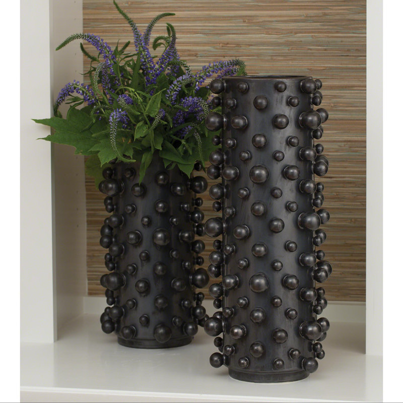 Molecule Vase-Graphite-Lg, Graphite