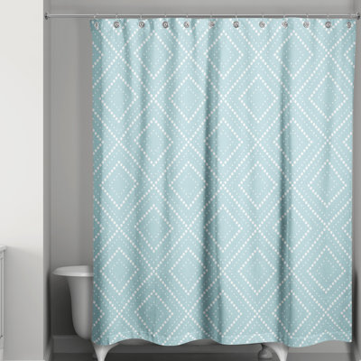 Rideau de douche simple à motif géométrique