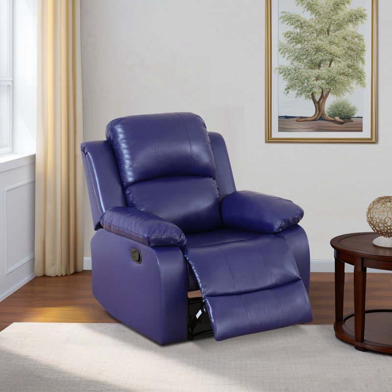 Fauteuil inclinable de salon, Similicuir Jenesi mauve bleu
