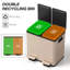 Stainless Steel, Plastic Multi-Compartment Rubbish & Recycling Bin