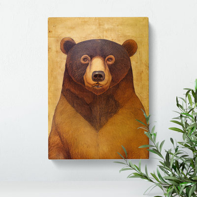 Bear Illustration - Wrapped Canvas Print