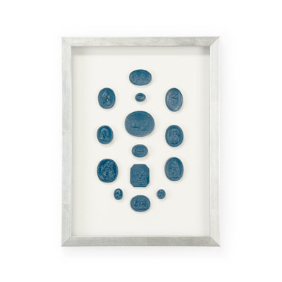 Intaglios in Blue - Cadre photo, art textuel