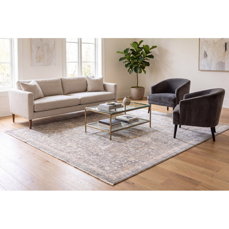 OCTO 9X12 6907-980 GRIS / BEIGE, Rectangle 9 pi x 12 pi