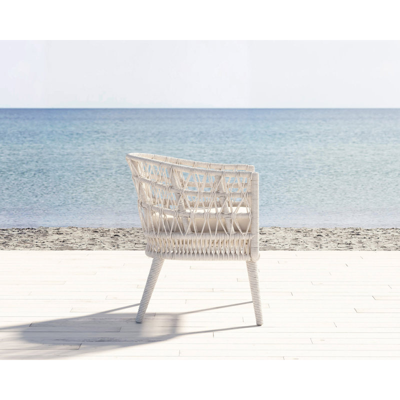 Dana Outdoor Dining Armchair, Linen Canvas Sunbrella® Canvas