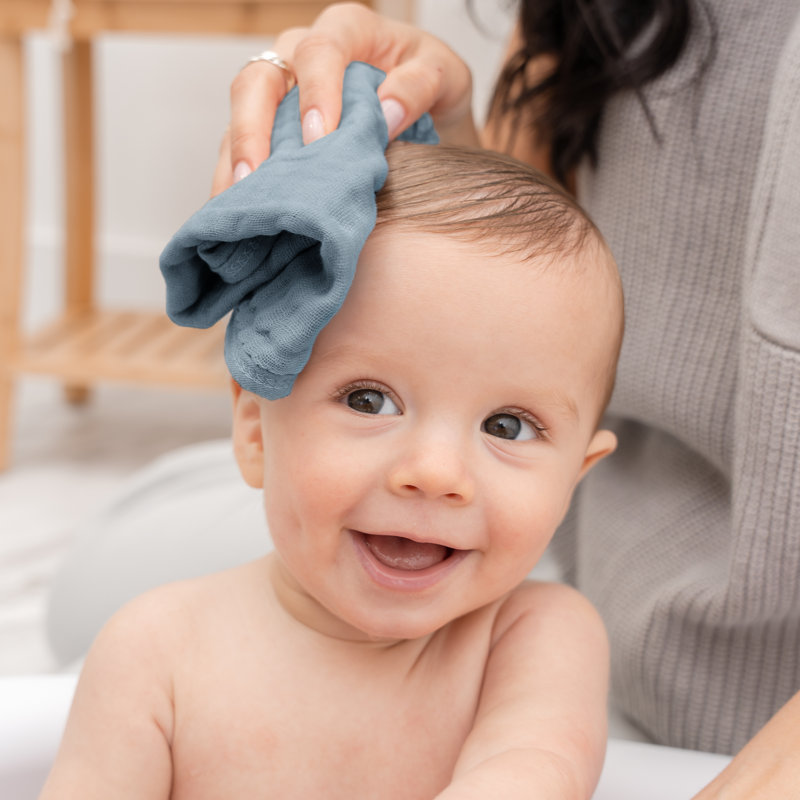Comfy Cubs Muslin Baby Washcloths - Soft 6-Layer Cotton Wash Cloths for Sensitive Skin - 10"x10" Large, Gentle, Absorbent Infant Essentials