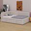 Lit de jour rembourré en L avec couchette escamotable et ports USB-114200799