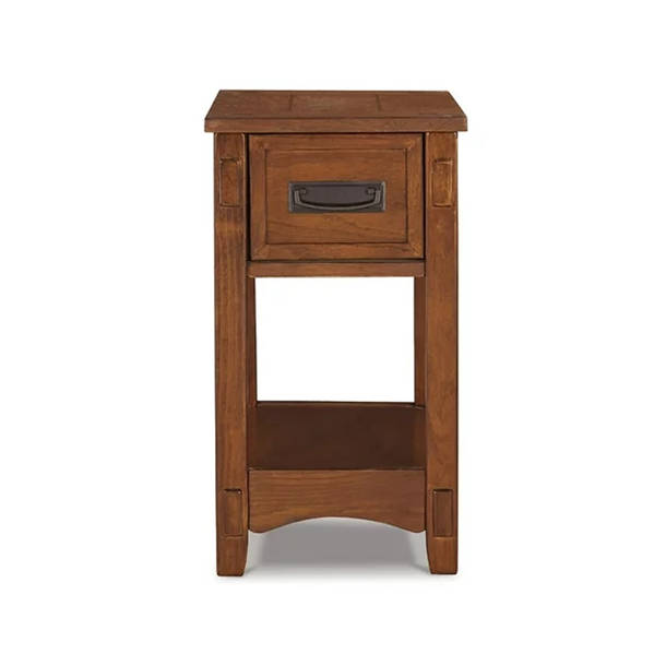 Darby Home Co Hancock Solid Wood Floor Shelf End Table with Storage ...