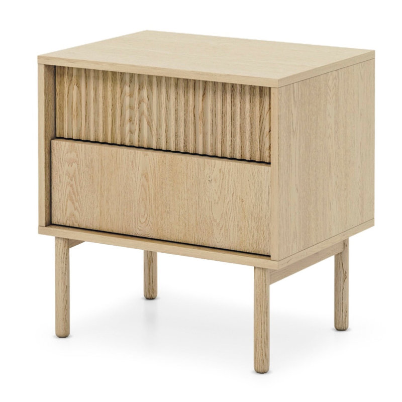 53cm W Solid Wood Bedside Table